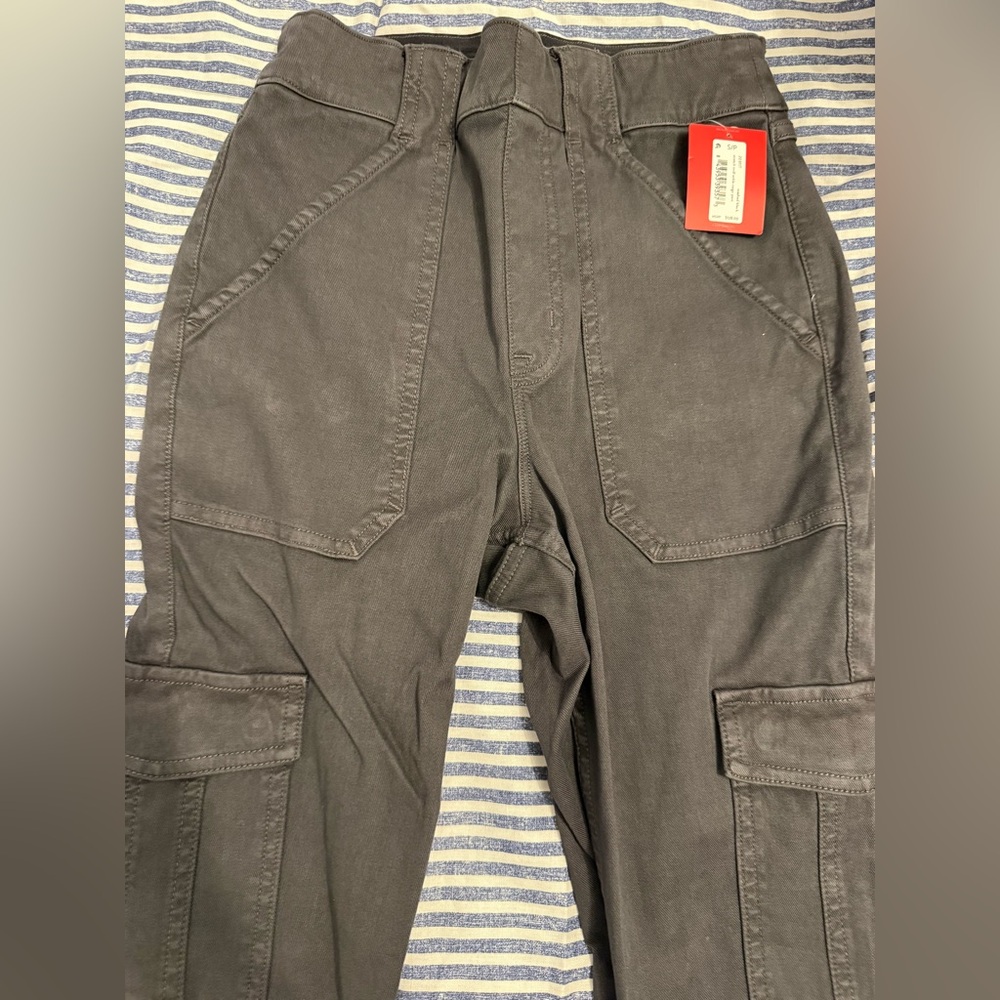SPANX Washed Black Stretch Twill Ankle Pants